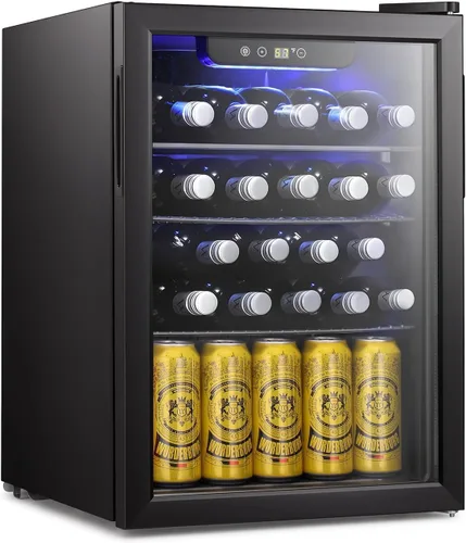 Miniatura 20 de Antarctic Star 0.6 pies cúbicos. Refrigerador mini para vino de pie libre, encimera para bodega de vino de 4 botellas, vino tinto, silencioso, Negro