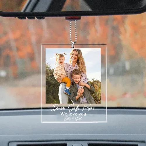 Miniatura 11 de Adorno de cristal con foto personalizada 2026 – Adorno de Navidad familiar personalizado, nombre personalizado, foto, fecha, recuerdo del día