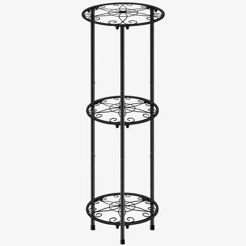 Miniatura 9 de CASIMR - Soporte para plantas para interiores y exteriores, estante de metal inoxidable para flores, 2 niveles de 23.9 pulgadas, soporte alto