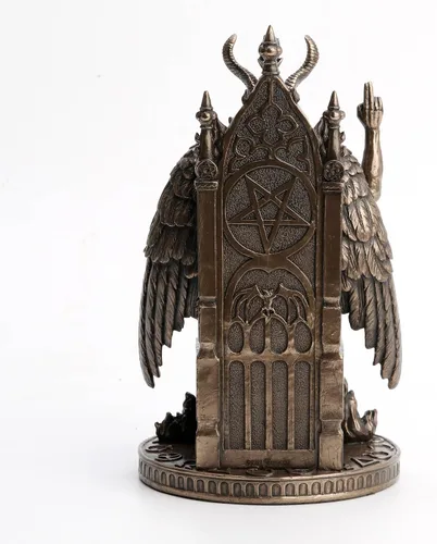 Miniatura 5 de Veronese Design Estatua de resina de Baphomet de 9 1/2 pulgadas, regalo oculto de bronce antiguo