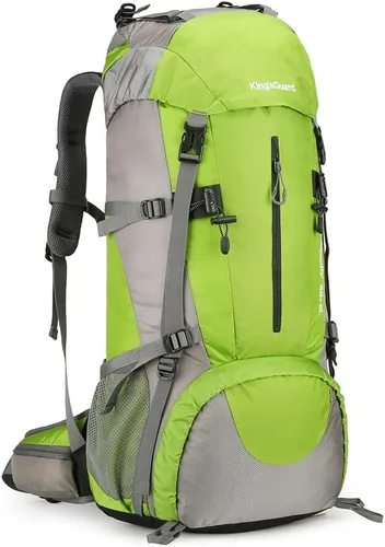 Miniatura 15 de Mochila de 70 L para Camping, Senderismo, Escalada al Aire Libre con Funda Impermeable para Lluvia Verde Armada (ArmyGreen)
