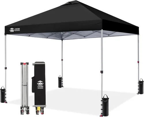Miniatura 18 de CROWN SHADES Toldo desplegable de 8 x 8 pulgadas, tienda de campaña de playa con instalación CenterLok de un empuje, parasol fácil para exteriores