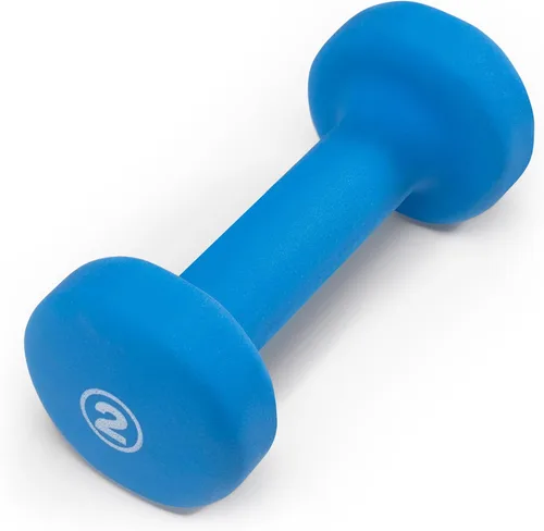 Marcy Colored Neoprene Dumbbell (Sold in Singles or Set) Hand Weights, Exercise Free Weights for Home Gym B. Azure - 2lb - Individual