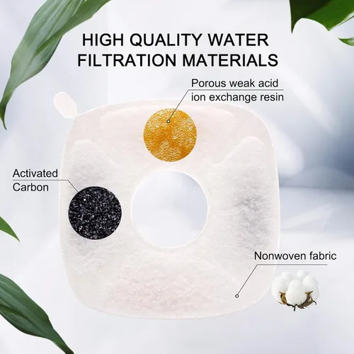 Miniatura 4 de Filtros de fuente para mascotas compatibles con fuente de agua para perros de 95 onzas/2.8 L (4 filtros de carbono + 4 filtros de esponja)