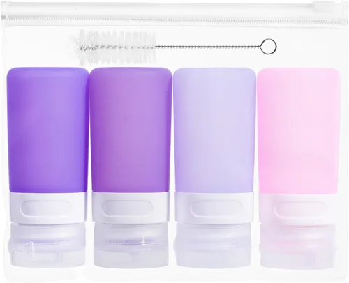Miniatura 12 de MICEBAY Botellas exprimibles de condimentos para salsas, mini recipiente de silicona para aderezo de ensalada de 1 onza para llevar con bolsa