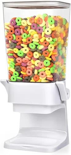 Dispensador de cereales para encimera, contenedores grandes de almacenamiento de cereales, dispensador para despensa, dispensador de alimentos secos