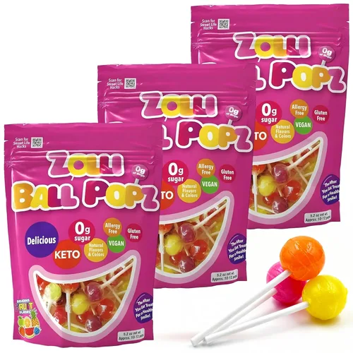 Miniatura 13 de Zollipops The Clean Teeth Pops Gabby's Dollhouse - Paletas anticaries, Ball Popz, paquete de 2 unidades de 10.4 onzas