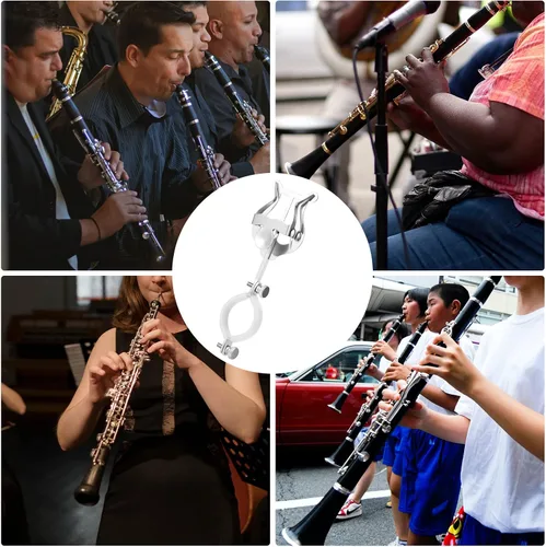 Miniatura 7 de Clip de partituras para clarinete - Soporte para libro de música de lira para principiantes practicando banda de marcha