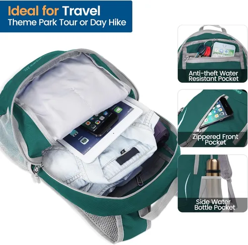 Miniatura 3 de ZOMAKE Mochila plegable ultraligera de 25 litros, mochilas de senderismo plegables resistentes al agua, mochila plegable pequeña para viajes