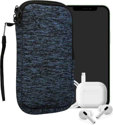 Miniatura 69 de kwmobile Funda universal para teléfono tamaño XS - 3,5/4 pulgadas - Funda de neopreno para teléfono inteligente con cremallera - Funda impermeable