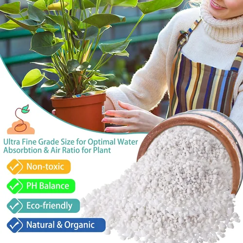 Miniatura 3 de Legigo 2 Cuartos de Perlita Hortícola Orgánica para Plantas de Interior - Aditivo Acondicionador Natural de Suelo Hortícola Mezcla para Mejorar