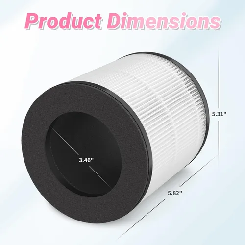 Miniatura 7 de Paquete de 2 filtros de repuesto D09 compatibles con Tailulu D09 purificador de aire para el hogar, habitación grande de hasta 1345 pies cuadrados