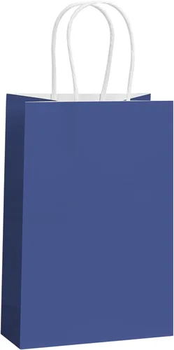 Miniatura 8 de REMTAP Bolsas de papel de regalo de 5.9 x 3.2 x 8.2 pulgadas, 50 bolsas de papel kraft con asas, bolsas de regalo a granel para bodas, fiestas