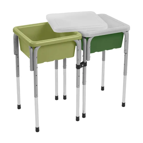 Miniatura 17 de ECR4Kids Mesas modulares de juego con arena y agua con tapas, varios colores, Azul, 1
