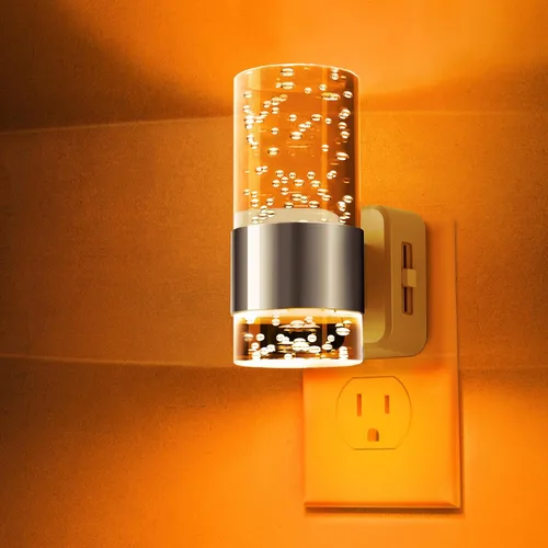 Miniatura 21 de L LOHAS LED Night Lights Plug into Wall, Acrylic Bubble Night Light,Dimmable Nightlight with 0-100 LM, 3000K Plug in Night Light with Dusk to Dawn