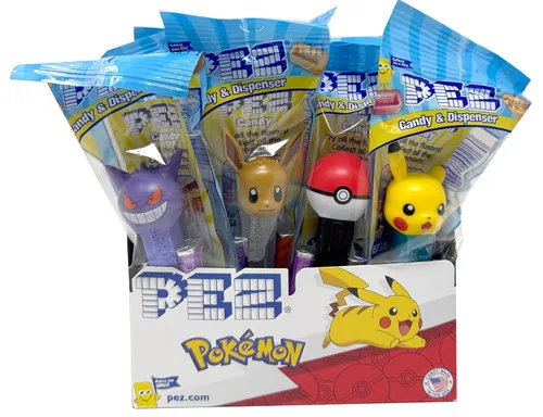 Pez Dispensadores de Pokémon envueltos individualmente, recuerdos de fiesta de Pokémon, recuerdos de fiesta de Pokémon para niños, paquete de 12
