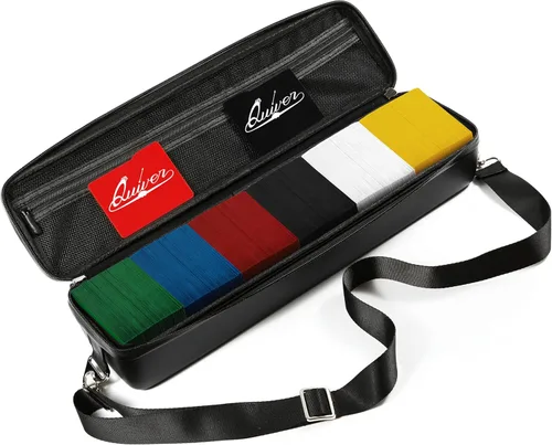 Quiver Time Funda Negra para Cartas de Quiver - Estuche para Baraja de TCG, Bolsa para Cartas de Juego (+ Correa para Muñeca y Hombro, Separadores,