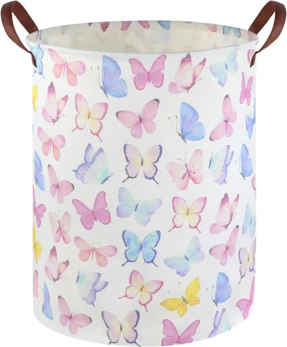 Miniatura 10 de FXOLCSHE Cesta de lavandería para bebés con animales, cesta de lavandería para bebés de animales del bosque, cesta de juguetes para niños, cesta