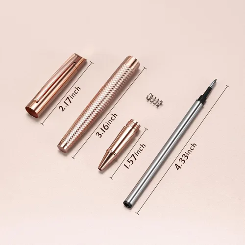 Miniatura 6 de Rollerball - Bolígrafos de tinta líquida para mujer, caja de lujo, tinta negra, bolígrafo recargable para oficina ejecutiva, profesional, regalo