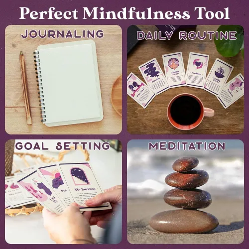 Miniatura 5 de PURPLE CANYON Tarjetas de afirmación diaria para mujeres y hombres Afirmaciones positivas para atención plena, meditación e inspiración Hermosa
