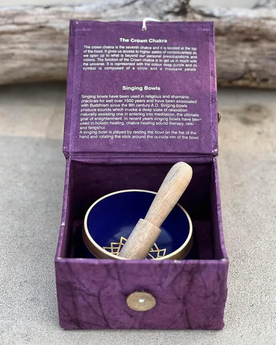 Miniatura 5 de Cuencos tibetanos con mazo y cojín (chakra corona)
