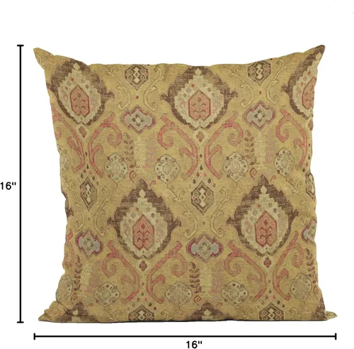 Miniatura 6 de Plutus Brands Gold Plutus Romero - Almohada de lujo tejida vintage de 16 pulgadas, doble cara de 16 x 16 pulgadas