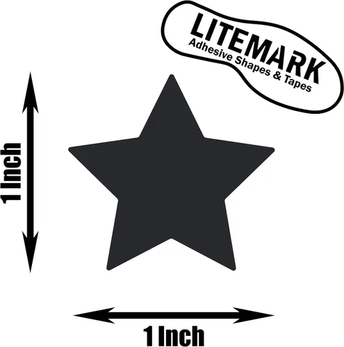 Miniatura 2 de LiteMark Calcomanía de vinilo con acabado mate extraíble, de 1 pulgada, para pisos, paredes, computadoras portátiles y superficies lisas