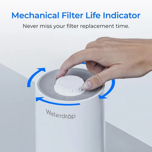 Miniatura 6 de Waterdrop WD-CFF-03 Filtro de agua de repuesto, filtro de agua para encimera, vida útil de 4000 galones, filtros de agua de repuesto para fregadero