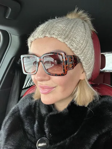 Miniatura 17 de PORADAY Gafas de sol cuadradas grandes de moda para mujeres y hombres, marco grueso negro de lujo, gafas de sol modernas con montura grande