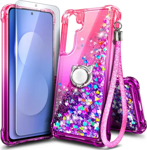 Miniatura 113 de NGB Diseñada para funda Samsung Galaxy Note 10+ (Plus), Rosa/Aguamarina Funda con Purpurina Líquida Brillante Linda para Mujeres Niñas Niños