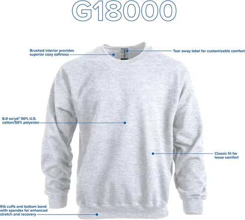 Miniatura 4 de Gildan Heavy Blend - Camiseta para hombre, 8 oz. Camiseta