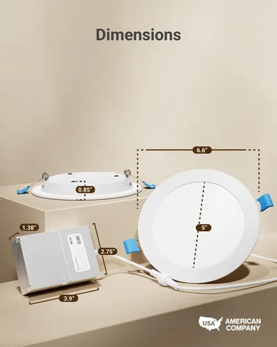 Miniatura 6 de Sunco - Paquete de 12 luces LED empotrables de 6 pulgadas, luces de techo delgadas sin lata con caja de conexiones, 850 LM, 14 W