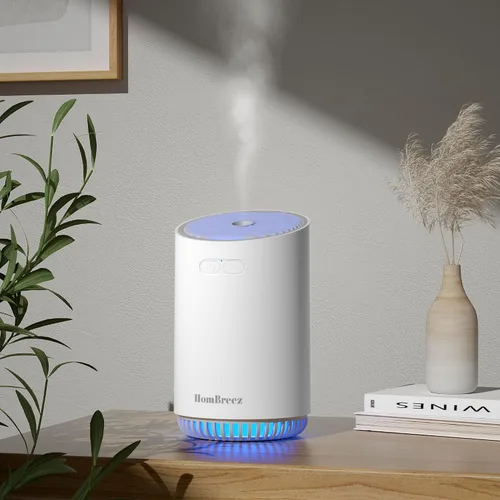 Miniatura 9 de Difusor de Aromaterapia Portátil 320ml, Difusor de Aceite Esencial Recargable con Luz LED, Humidificador de Neblina Fría con 2 Modos de Neblina