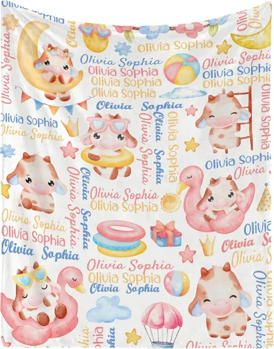 Miniatura 16 de Manta personalizada con nombre de bebé, dinosaurios, regalo para bebés, niños y niñas, manta de franela suave para recién nacidos, cómoda