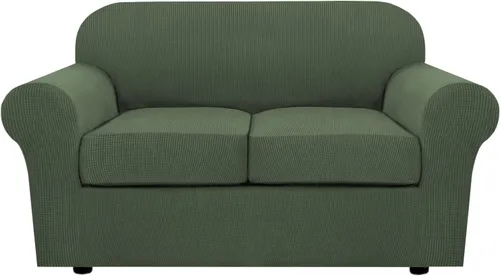 Miniatura 72 de H.VERSAILTEX - 3 fundas de sofá elásticas para 2 cojines de sofá. Fundas para muebles de sala de estar (funda base más 2 fundas de cojín de asiento)