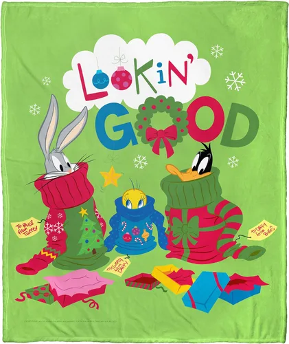Miniatura 20 de Northwest Looney Tunes - Manta de seda táctil, 50 x 60 pulgadas, cuenco de cereales