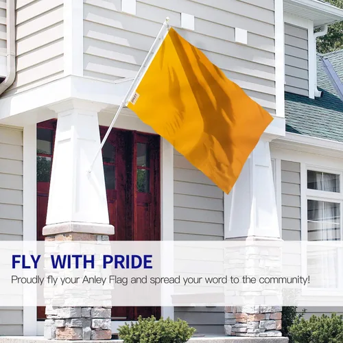Miniatura 2 de Anley Fly Breeze - Bandera naranja sólida de 3 x 5 pies, color vivo y a prueba de decoloración, cabecera de lona y doble costura, banderas naranjas
