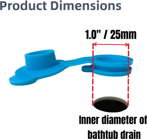 Miniatura 3 de Tapones de bañera de silicona, se adapta a la mayoría de bañeras de bebé, 5 tamaños de tapones de bañera de bebé (1.0 pulgadas de diámetro interior)