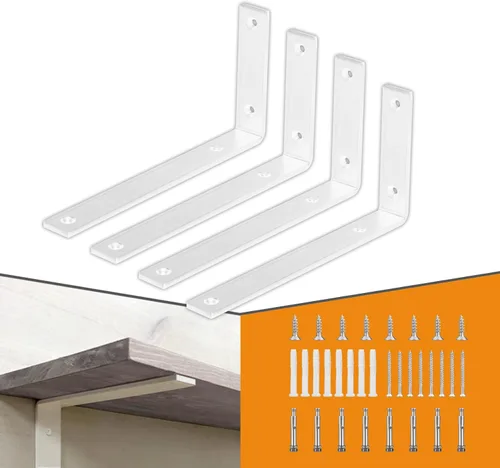 Miniatura 15 de CLT Soporte de Estante Negro, 12" X 5" Un Cuarto de Pulgada (1/4") de Grosor - Carga Máxima: 440 lb Rústico Industrial Moderno Granja Resistente