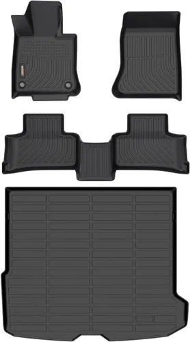Miniatura 42 de Alfombrillas de TPE para Toyota Highlander 2014-2019 7 y 8 asientos, protección para todo tipo de clima, forros de piso de automóvil resistentes