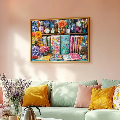 Miniatura 5 de Rompecabezas de 1000 piezas para adultos, rompecabezas de libros, rompecabezas de manual de flores, 1000 piezas, juegos creativos y regalos