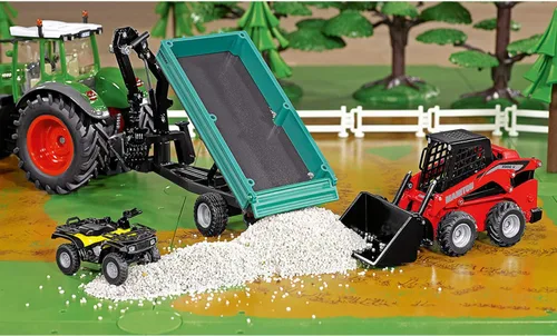 Miniatura 6 de Siku 3049 Farmer Manitou 3300V Minicargadora Minicargadora, Rojo