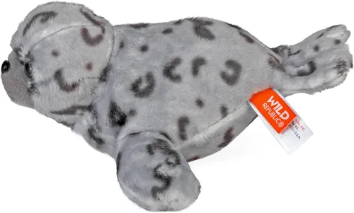 Miniatura 3 de Wild Republic Pocketkins Eco Harbor Seal, animal de peluche, 5 pulgadas, juguete de peluche, hecho de materiales reciclados, respetuoso con el medio