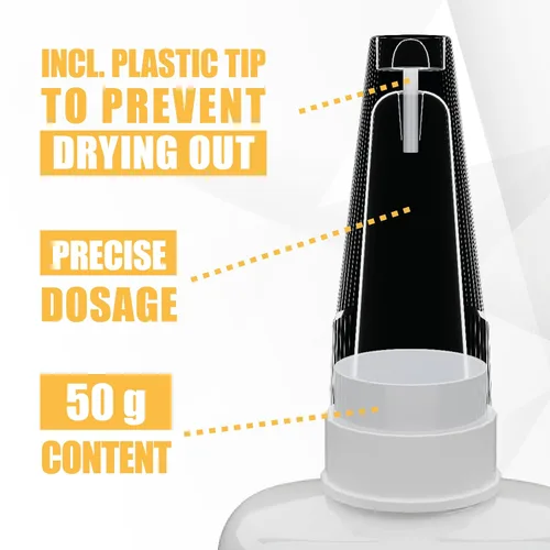 Miniatura 4 de Súper pegamento en gel para impresora 3D – XXL 50g / 1.76oz de fuerza industrial – Se adhiere a PLA, ABS, PETG, TPU y Nylon – Extrafuerte