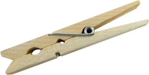 Miniatura 3 de Treasure Gurus - Pinzas de ropa de madera natural, 32 piezas, pinzas para ropa de primavera, para colgar