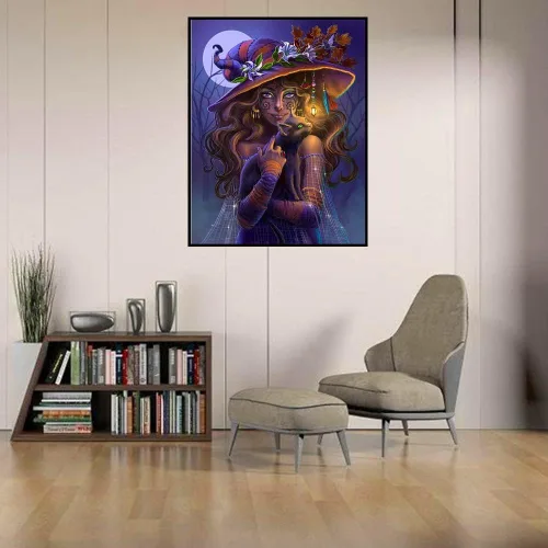 Miniatura 5 de MMAHD Kits de pintura de diamantes para adultos, bricolaje 5D redondo, arte de diamantes de diosa, perfecto para relajación y decoración de pared
