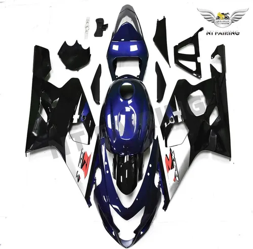 Miniatura 8 de Carenado completo de plástico blanco brillante para Suzuki 2004 2005 GSXR 600 750 inyección ABS nuevo Aftermarket Kit Kit de carrocería 04 05 10