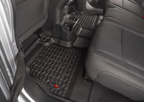 Miniatura 7 de Rugged Ridge Revestimientos de piso trasero para Jeep Wrangler JLU Negro 12950.48 Compatible con Jeep Wrangler JLU 2018-2025 de 4 puertas