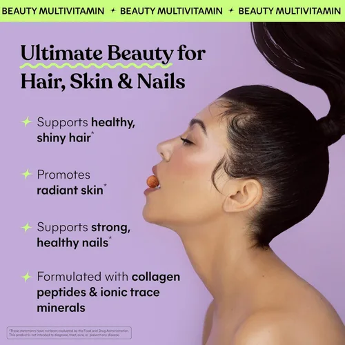 Miniatura 2 de Lemme Gomitas de colágeno Glow para cabello grueso, uñas fuertes y piel saludable con péptidos de colágeno múltiple, biotina, oligoelementos, zinc