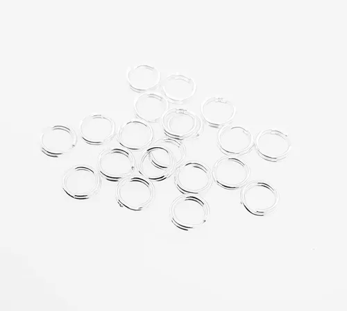 Miniatura 7 de 20 piezas de anillo redondo dividido de plata de ley de 0.138 in para abalorios y búsqueda de joyas por CRAFT WIRE